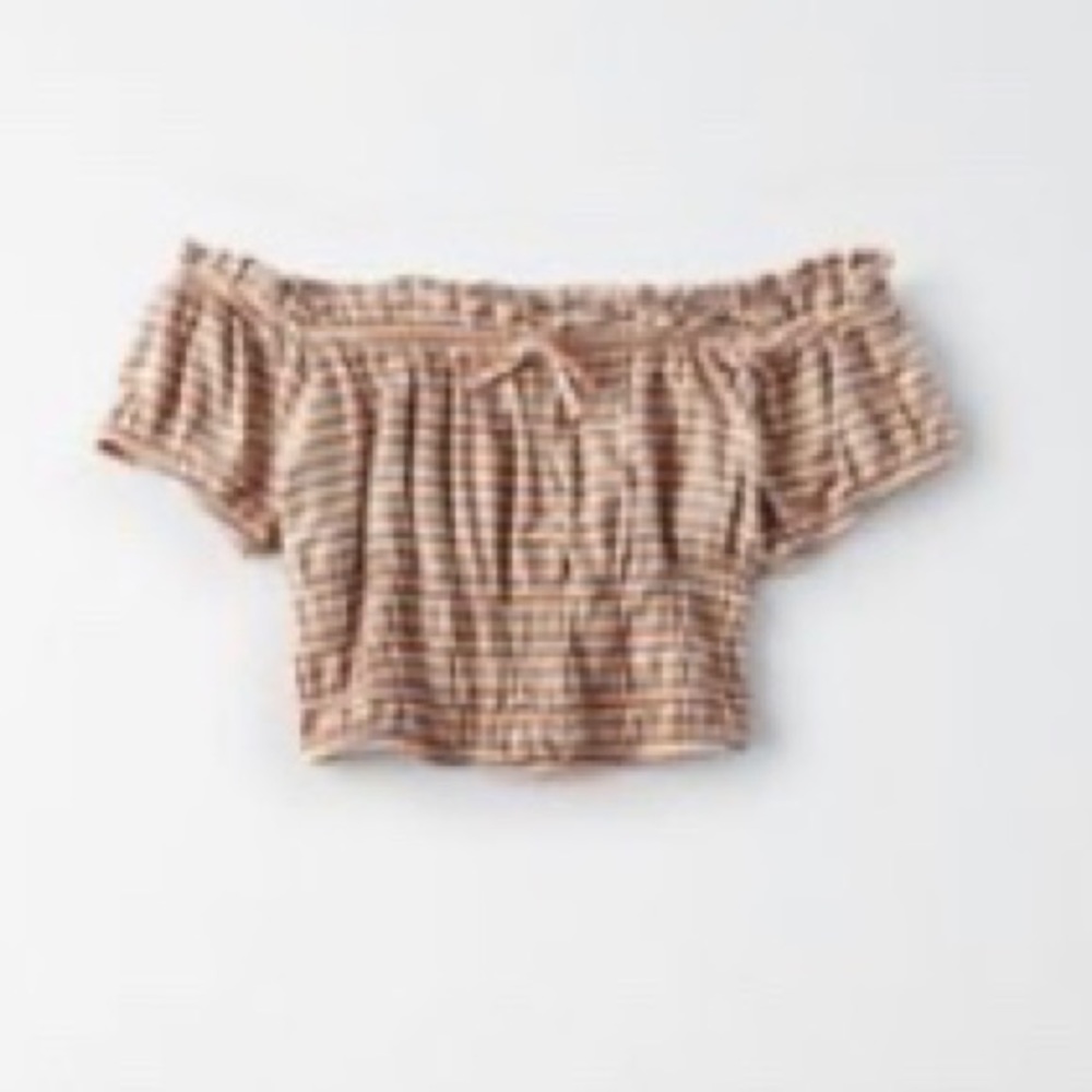 knit cropped off the shoulder top 🤍